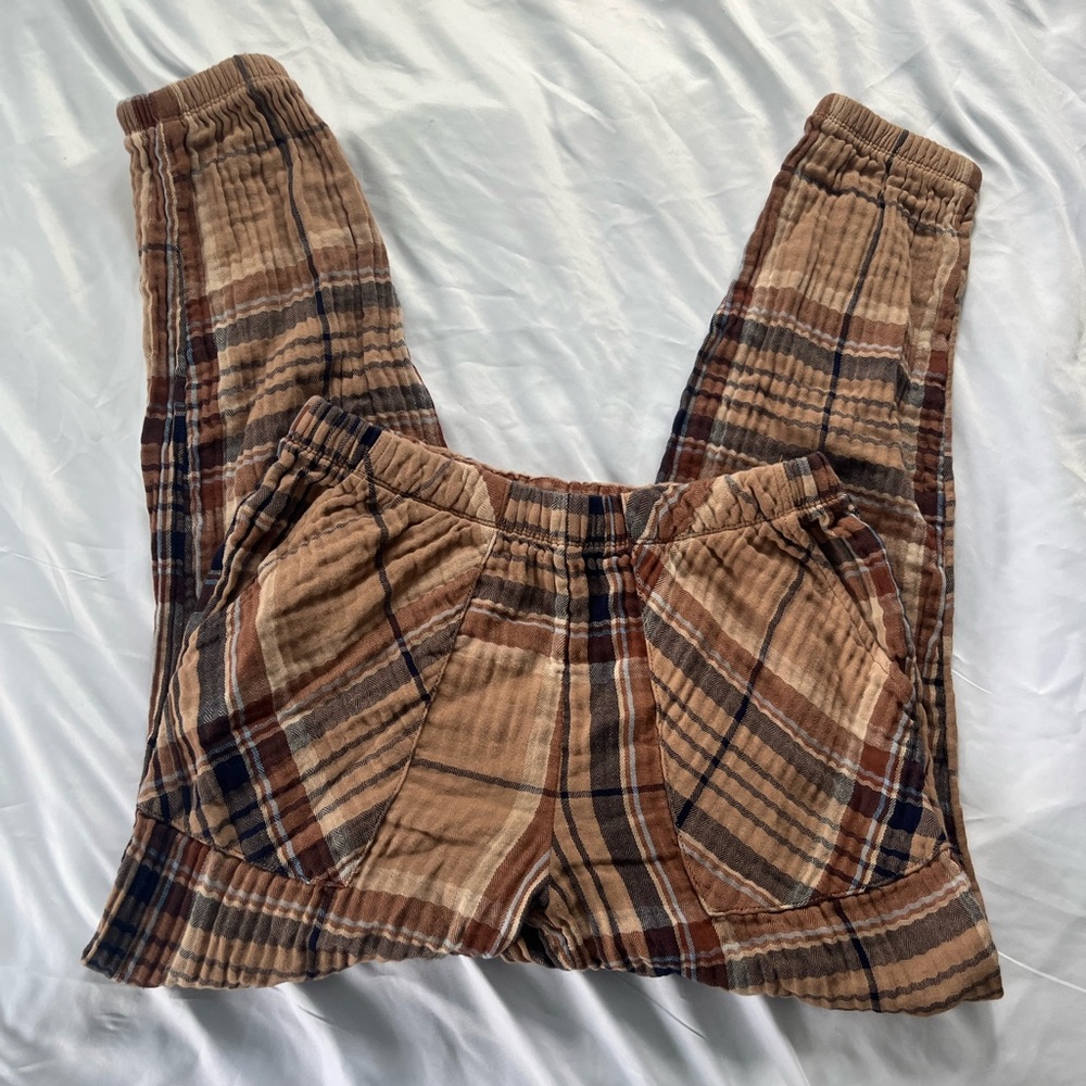 Aerie Brown Plaid Pajama Pants XS Short